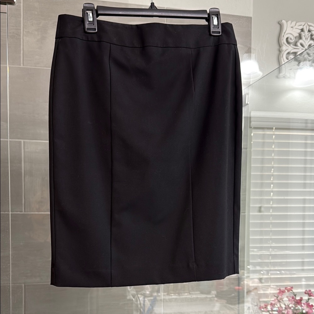 Black Knee-Length Pencil Skirt for Work